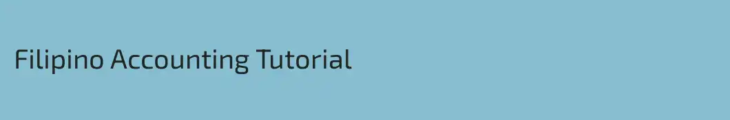 Filipino Accounting Tutorial